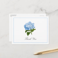 Remerciement traditionnel de l'hortensia bleu