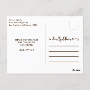 Carte Postale Remerciement Typographie Or Moderne 