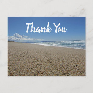 Carte Postale Remerciement Vagues de la plage côtière Appréciati