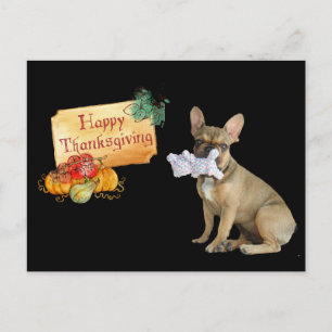Carte Postale Remerciements Bouledogue français Bulldog français