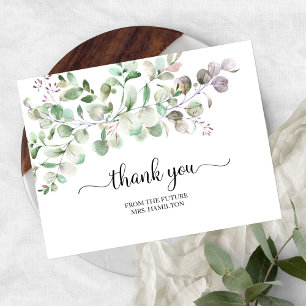 Carte Postale Remerciements de Baby Shower de Fiançailles Eucaly