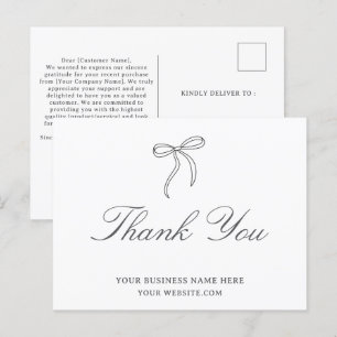Carte Postale Remerciements de Bow Business