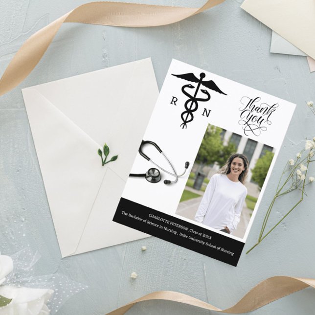 Carte Postale Remerciements de fête de remise de diplôme d'infir (Créateur téléchargé)