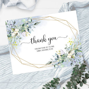 Carte Postale Remerciements de la fête prénuptiale géométrique d