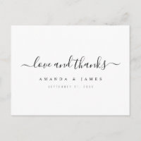 Remerciements de mariage personnalisés simples