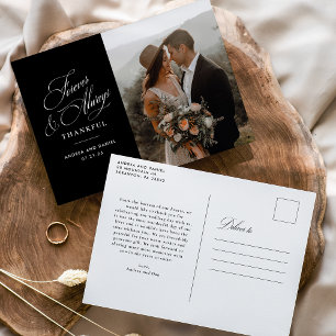 Carte Postale Remerciements de mariage pour toujours et à jamais
