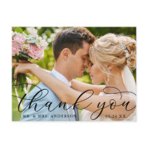 Remerciements de photo de mariage de calligraphie 