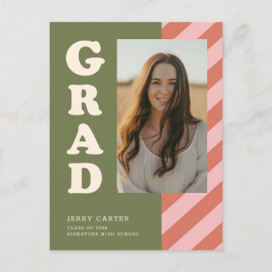 Carte Postale Remerciements de remise de diplôme photo de gradua