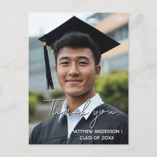 Carte Postale Remerciements photo de fin d'études personnalisée 