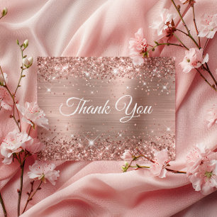 Carte Postale Remerciements pour 30e Anniversaire Magenta Paille