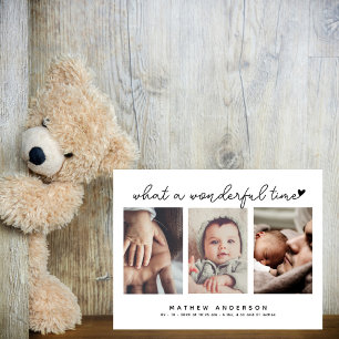 Carte Postale Remerciements pour Baby Shower avec Plusieurs Phot