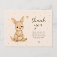 Remerciements pour Baby Shower Bébé Kangourou Joey