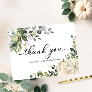 Carte Postale Remerciements pour la Baby Shower automnale sur le