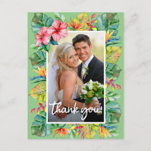 Carte Postale Remerciements pour mariage Photo avec frontière