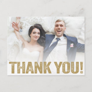 Carte Postale Remerciements pour mariage   Type Déserté Or Sur P