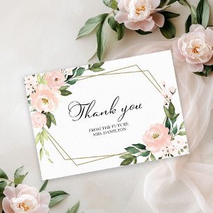 Carte Postale Remerciements pour une Baby Shower de Mariée Géomé
