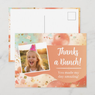 Carte Postale Remerciements pour une fête d'anniversaire d'enfan