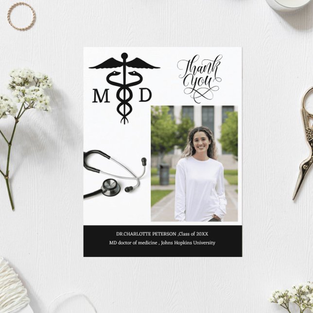 Carte Postale Remerciements pour une fête de remise de diplôme p (Créateur téléchargé)