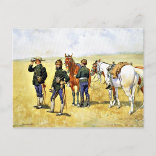 Carte Postale Remington - Le Scouting Party, cowboy art