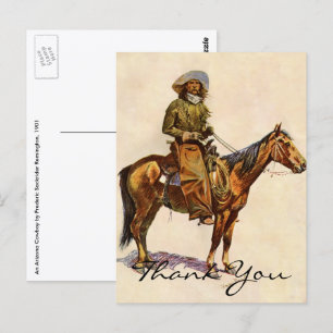 Carte Postale Remington, un cowboy de l'Arizona