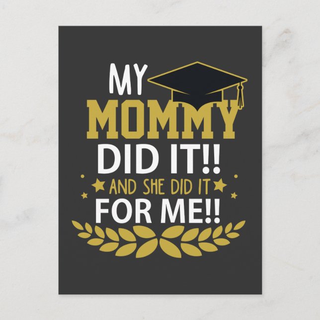 Carte Postale Remise de diplôme de la mère, appréciation de la f (Devant)