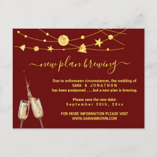 Carte Postale Remise de Faire-part de Mariage de bière drôle Pos