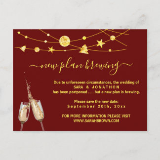 Carte Postale Remise de Faire-part de Mariage de bière drôle Pos