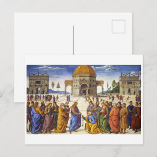 Carte Postale Remise des Clés   Pietro Perugino  