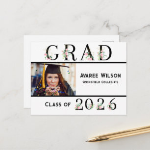 Carte Postale Remise des diplômes de lycée pour fille