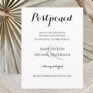 Carte Postale Remise du Mariage de typographie