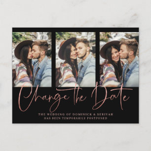 Carte Postale Remise du Mariage d'or Rose manuscrit