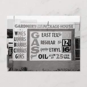Carte Postale Remise Liquor & Essence, 1939