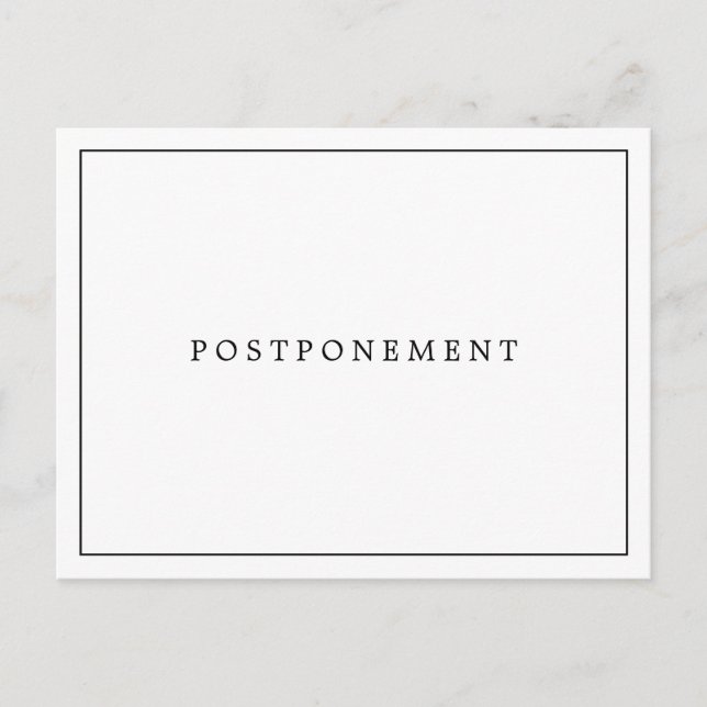 Carte Postale Remise simple du Mariage noir et blanc (Devant)