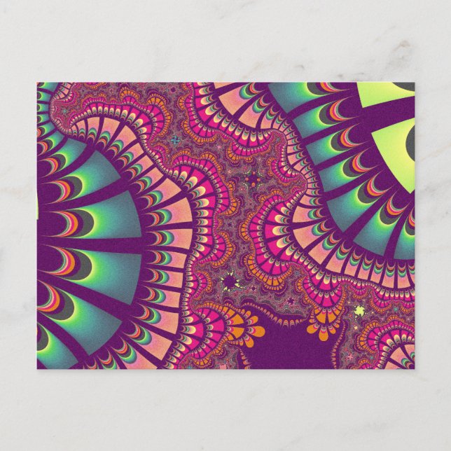 Carte Postale Remix arc rose et Turquoise (Devant)