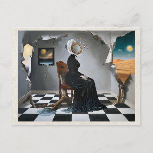 Carte Postale Remix IA du surréalisme dreamcore d'art fin popula
