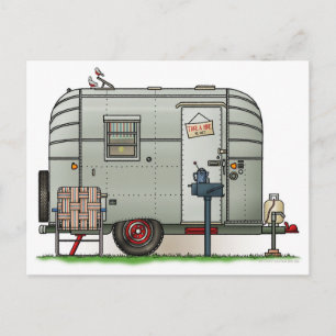 Carte Postale Remorque Avion Camper