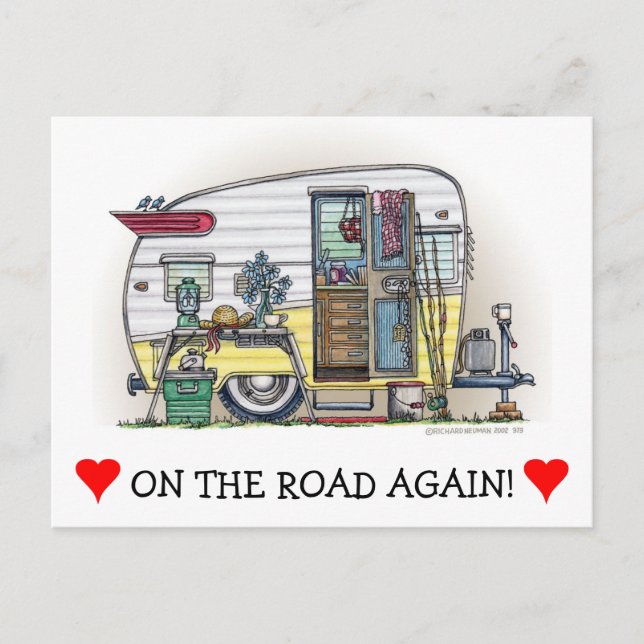 Carte Postale Remorque Camper Shasta RV (Devant)