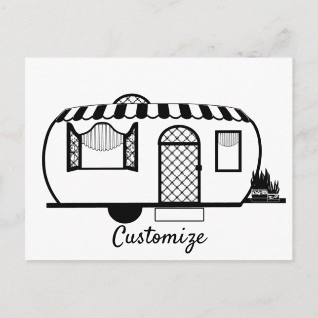 Carte Postale Remorque caravane arrondie Thunder_Cove (Devant)