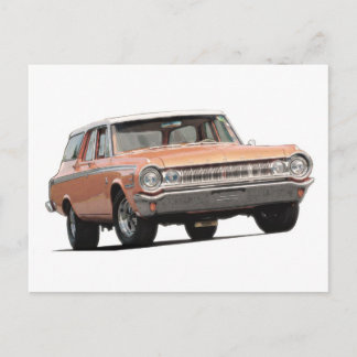 Carte Postale Remorque de la station Dodge Blue 1964.