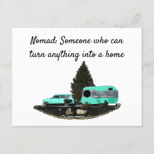 Carte postale Remorque Voiture de Camping Retro