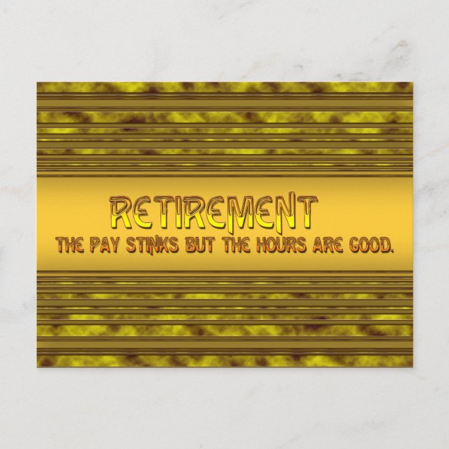 Carte Postale Rémunération de retraite (Devant)