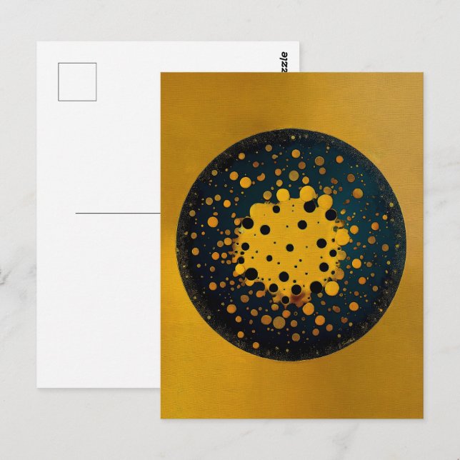 Carte Postale Renaissance – Cercle Abstrait d'Émergence (Devant / Derrière)