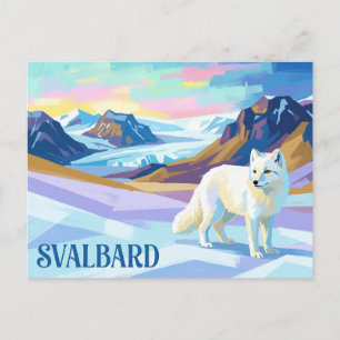 Carte Postale Renard arctique de Svalbard Norvège