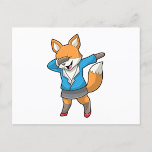 Carte Postale Renard comme secrétaire à la danse Hip Hop