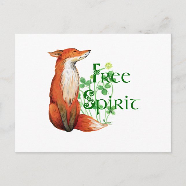 Carte Postale renard d'esprit libre (Devant)