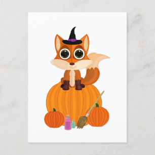 Carte Postale Renard d'Halloween