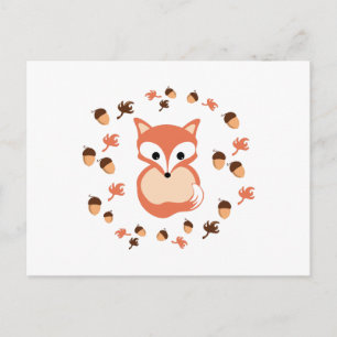 Carte Postale Renard en automne