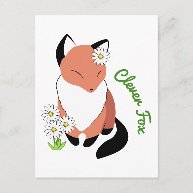 Carte Postale Renard intelligent (Devant)