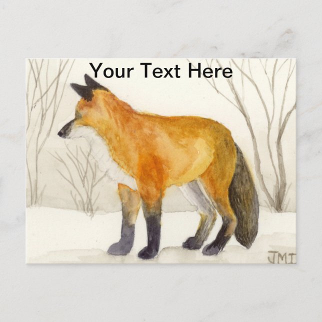 Carte Postale Renard Rouge (Devant)