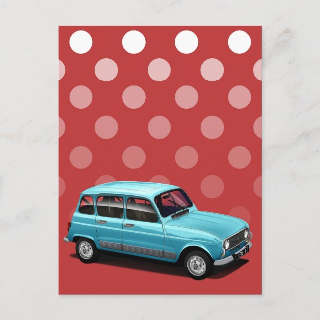 Carte postale Renault 4L (Devant)